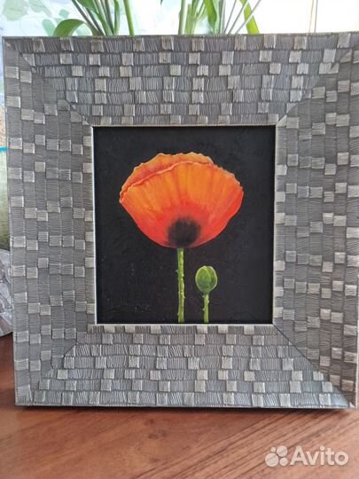 Картина маслом на холсте с золочением 