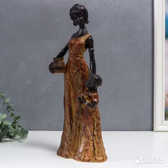 Сувенир полистоун 'Мать и дочь. Африка' 35х13 см