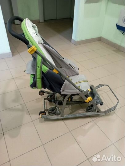 Санки коляска с колесами