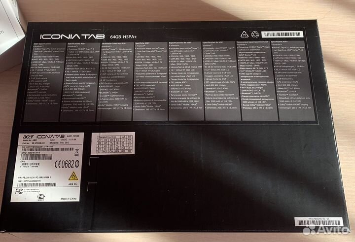 Планшет acer iconia tab a501