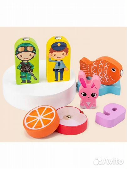 Развивающий деревянный сортер 