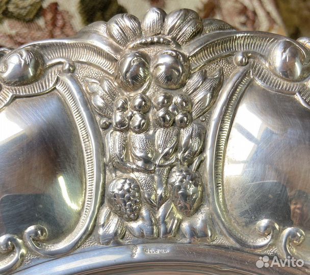 Антикварная ваза фруктовница серебрение Англия