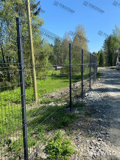 Забор из 3Д Гиттер 4 мм. 1.7 метра под ключ