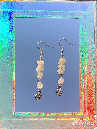 Серьги с натуральными камнями