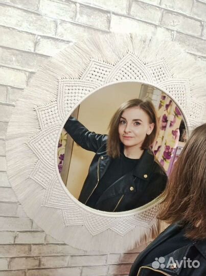 Зеркало в рамке Макраме