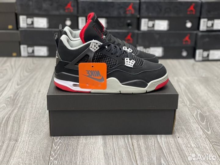 Кроссовки Air Jordan 4 Bred (36-45)