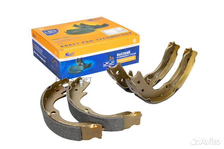 Kraft KT 091567 Колодки тормозные барабанные (стоя