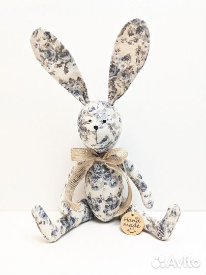 Льняной Зайка ручной работы