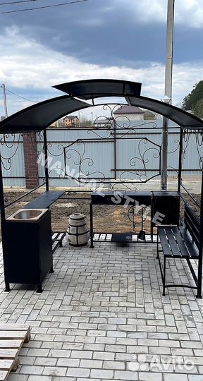 Мангал с крышей