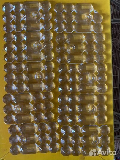 Стеклянно-хрустальные подвески на люстру