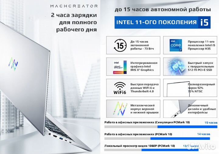 Ноутбук Machenike Machcreator-E 15.6 i5 16G 512G