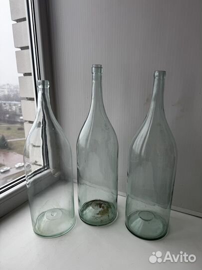 Старая бутылка, четверть. 3 штуки