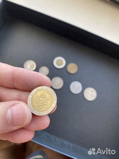 Монеты Аргентина, ОАЭ, Индия, Египет и Швеция