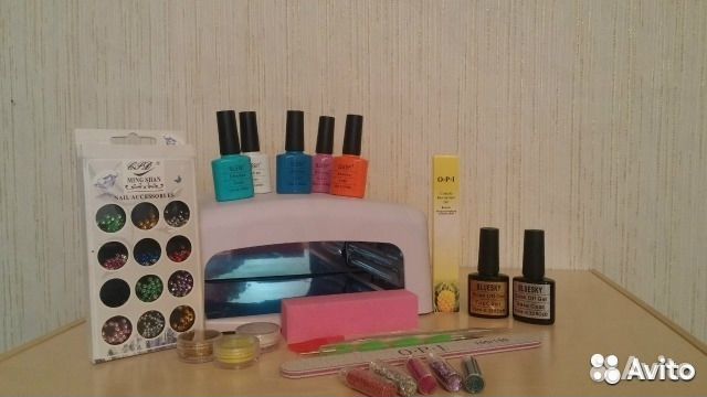 Набор для покрытия гель- лаком шеллак bluesky 5