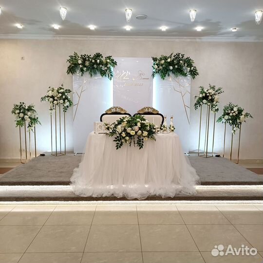 Оформление зала на свадьбу