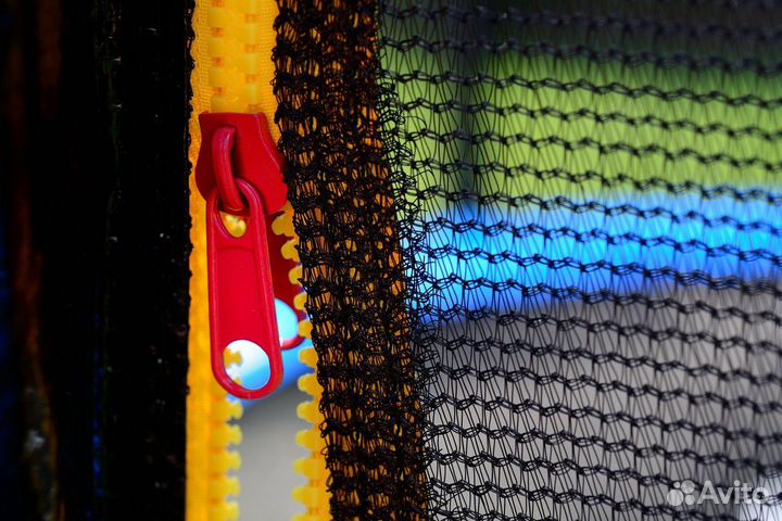 Батут с внешней сеткой и лестницей funfit 312см