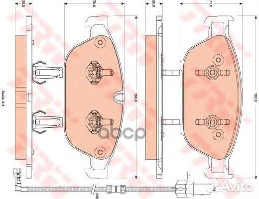Колодки тормозные audi A8 09- перед.с датчтком