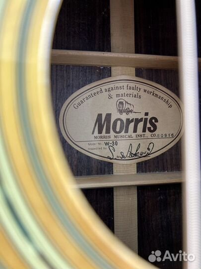 Гитара акустическая Morris W-30 made in Japan
