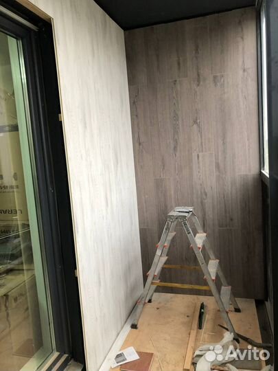 Отделка лоджии ламинатом