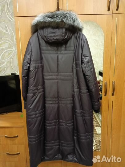 Пальто женское зимнее на синтепоне размер 56 -58