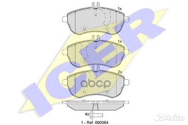 Колодки торм диск MB C-class (W204) C180 C200C