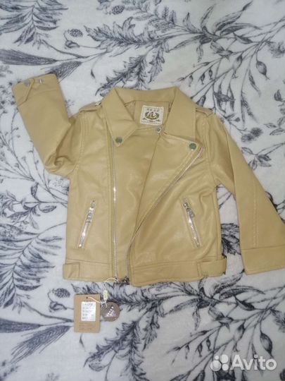 Кожаная куртка косуха новая детская