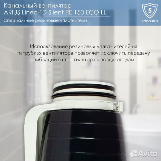 Канальный вентилятор arius Lineo-TD Silent PE 150
