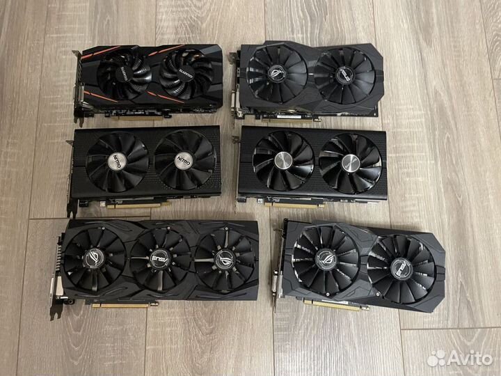 Видеокарты RX470 RX 480 RX 570 RX 580