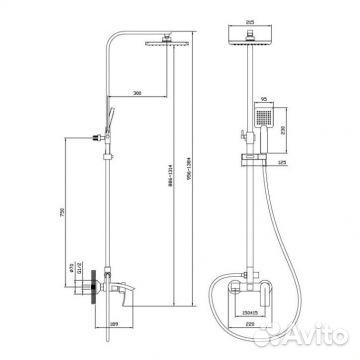 Душевая система Diadonna D80-335103 хром