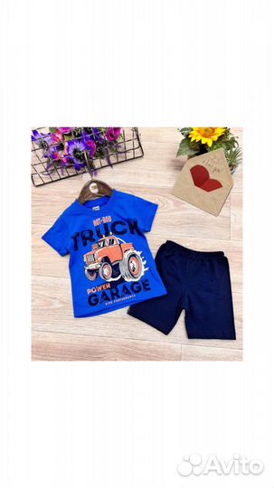 Летний костюм с шортами для мальчика