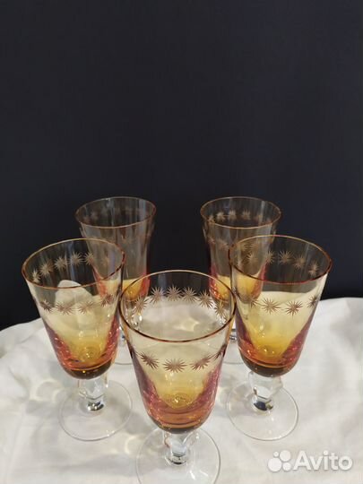 Фужеры Золотая свадьба винтаж Е.Рогов