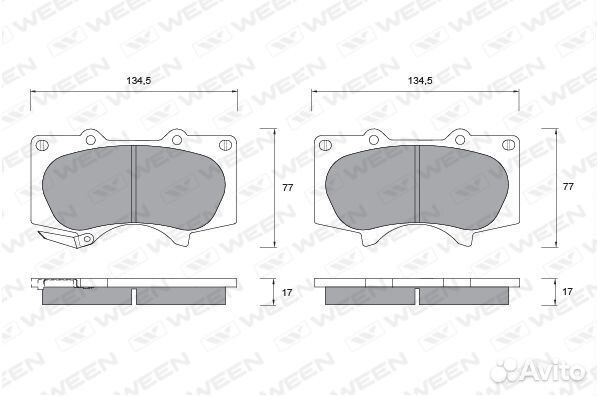 Колодки тормозные передние