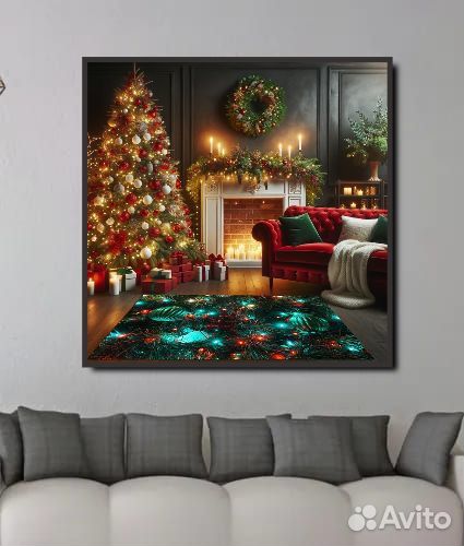 Яркие картины маслом Рождество Интерьерная