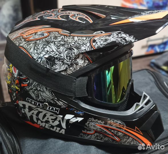 Мотошлем кроссовый детский