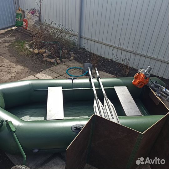 Надувная лодка пвх бу с мотором