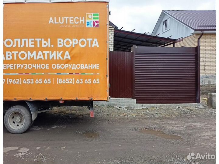 Ворота Роллетные Въездные С калиткой