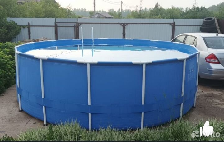 Бассейн 366 на 122 с фильтром и лестницей