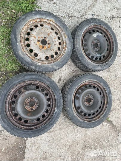 Штамповки r16 4*100 + резина зимняя