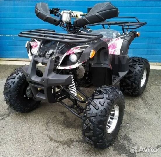 Детский квадроцикл Grizzly 125сс красно-белый