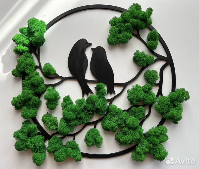 Панно на стену со стабилизированным мхом