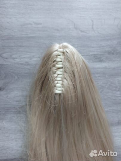 Волосы хвост заколке.ненатуральные