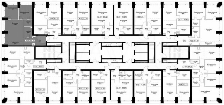 2-к. квартира, 65,7 м², 5/55 эт.