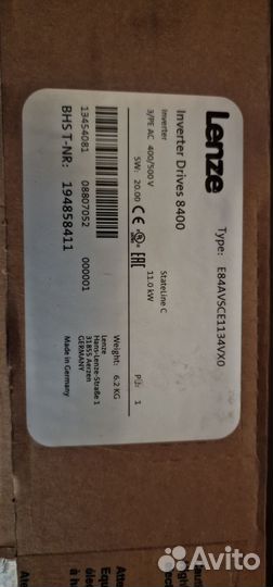 Привод lenze E84avsce1134VX0