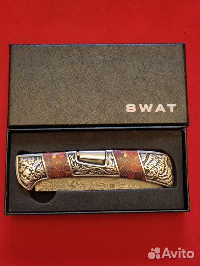 Нож, Дамасская сталь,накладки камень,светящиеся