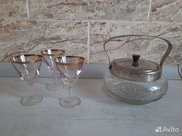 Сахарница ссср/рюмки СССР