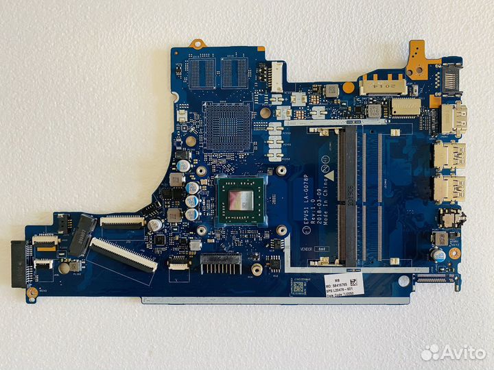 Материнская плата LA-G078P для HP 15-db0xxx (A4)