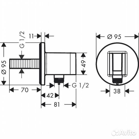 Шланговое подсоединение hansgrohe FixFit Porter S