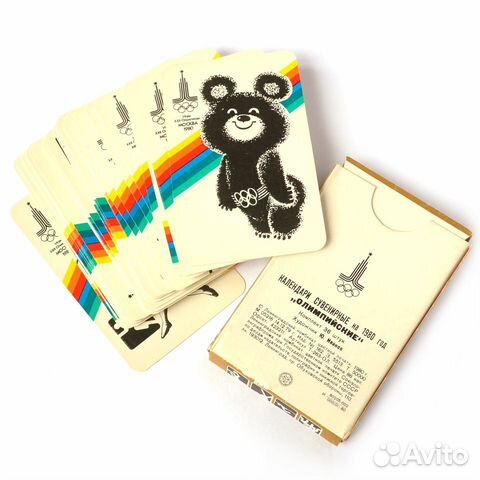 Календарик Олимпиада-80 Олимпийский мишка СССР