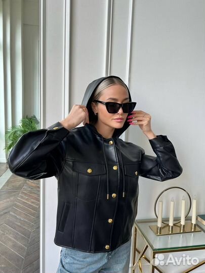 Кожаная куртка косуха 42 44 46