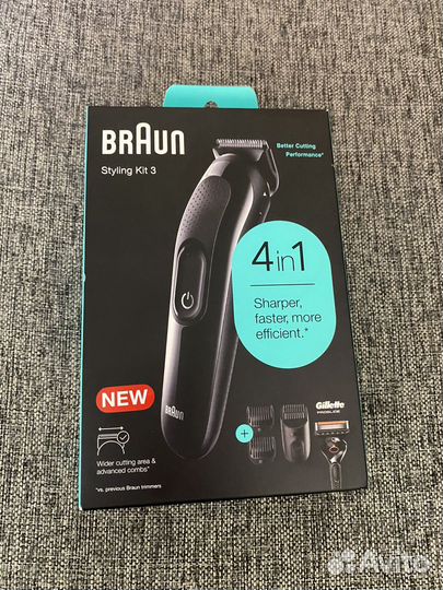 Триммер для бороды braun+ Бритва Gillette 4 in1